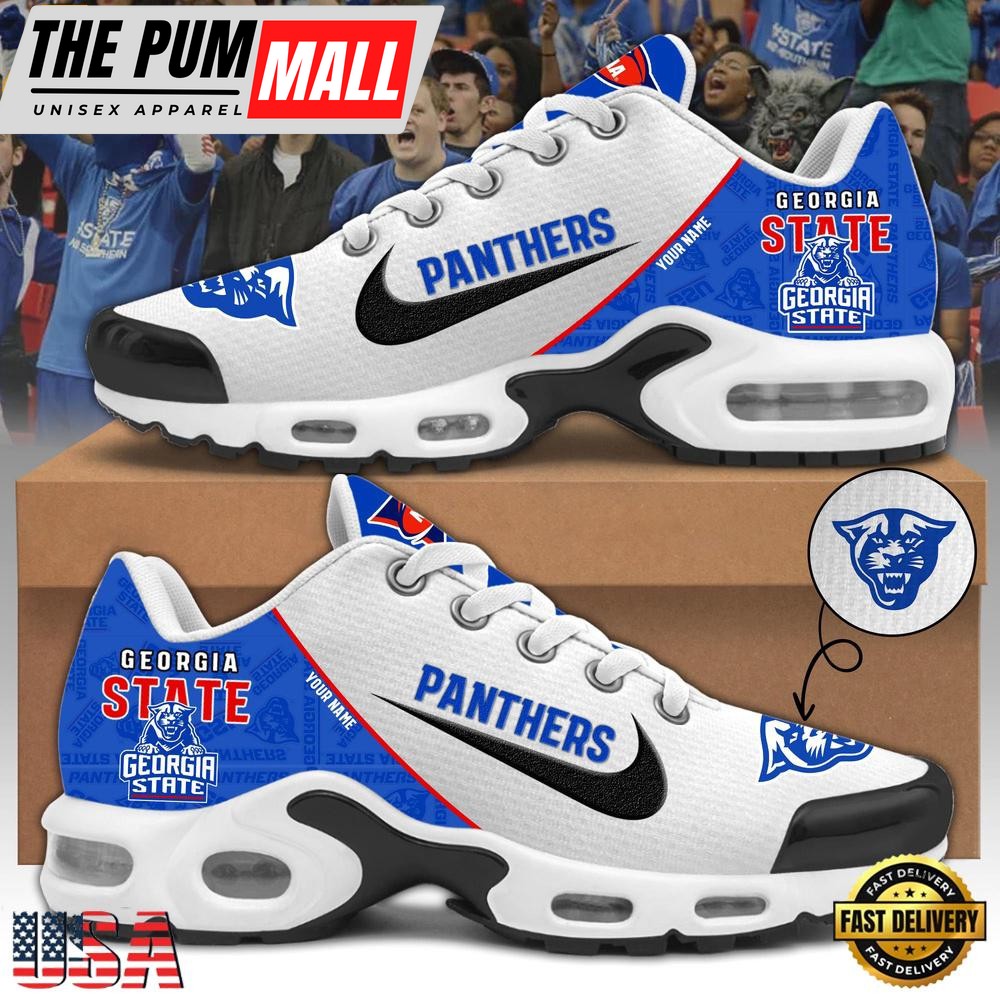 NCAA Georgia State Panthers Football Mascot Symbol Custom Name New Design Air Max Plus Shoes