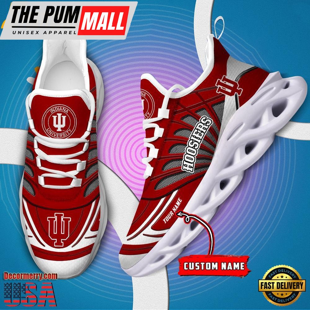 NCAA Indiana Hoosiers Custom Name Design Max Soul Shoes Sneaker