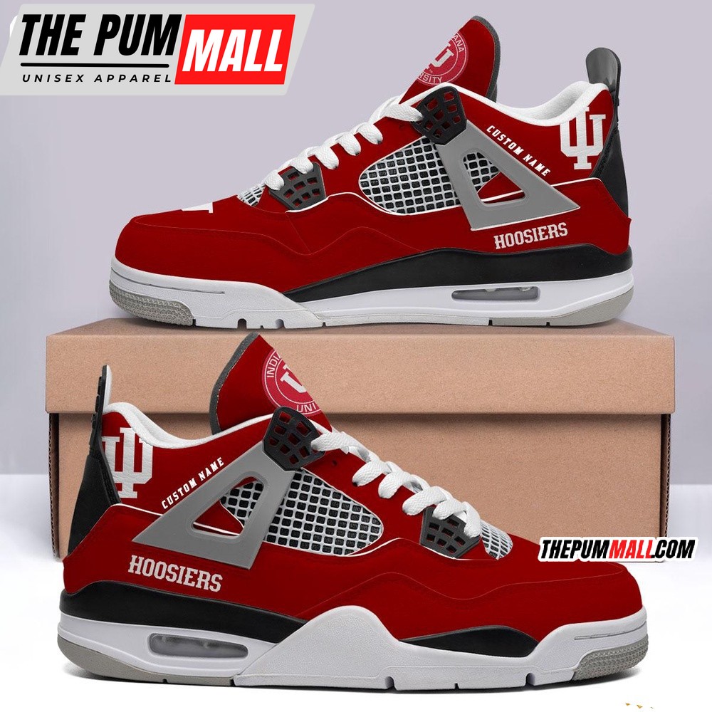 NCAA Indiana Hoosiers Sport Team Air Jd 4 Shoes, Personalized AJ4 Sneaker