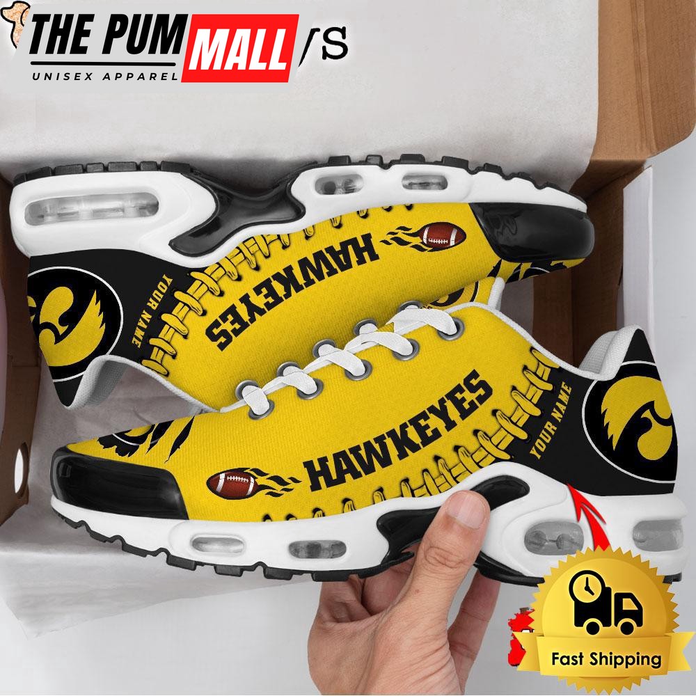 NCAA Iowa Hawkeyes Football Custom Air Max Plus Shoes
