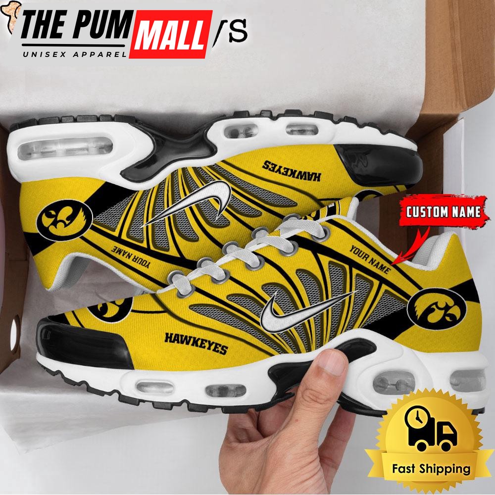 NCAA Iowa Hawkeyes Sport Football Logo Custom Air Max Plus Shoes