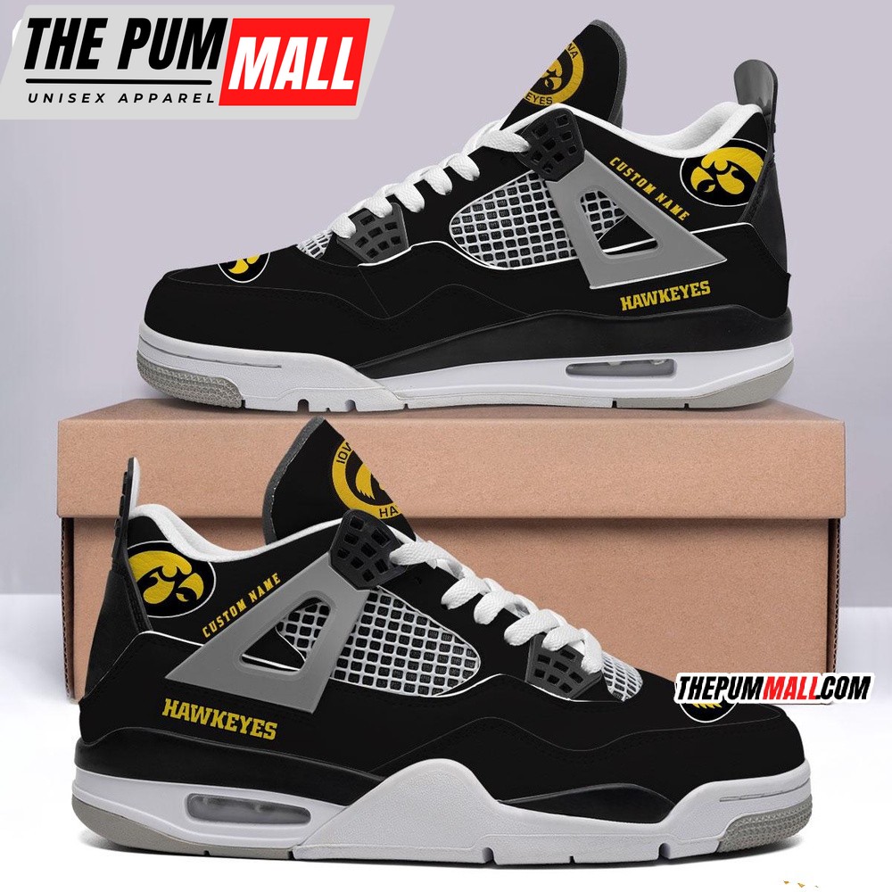NCAA Iowa Hawkeyes Sport Team Air Jd 4 Shoes, Personalized AJ4 Sneaker