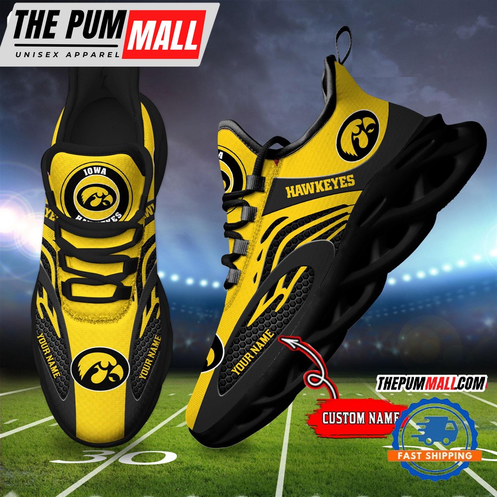 NCAA Iowa Hawkeyes Sport Team New Design Max Soul Shoes Sneaker