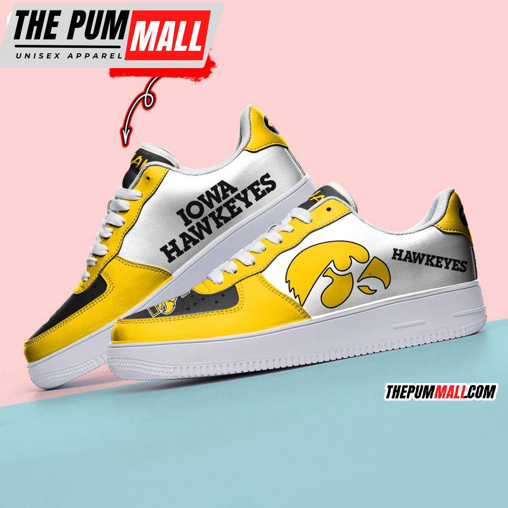 NCAA Iowa Hawkeyes Sporty Air Force 1 Shoes Sneaker