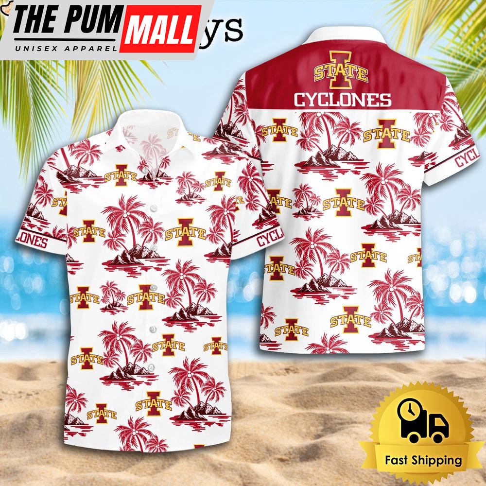 NCAA Iowa State Cyclones Coconut Island Logo Hawaiian Shirts