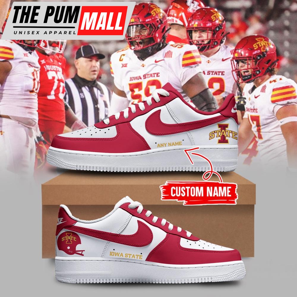 NCAA Iowa State Cyclones Football Limited Edition Logo Team Custom Air Force 1 Shoes