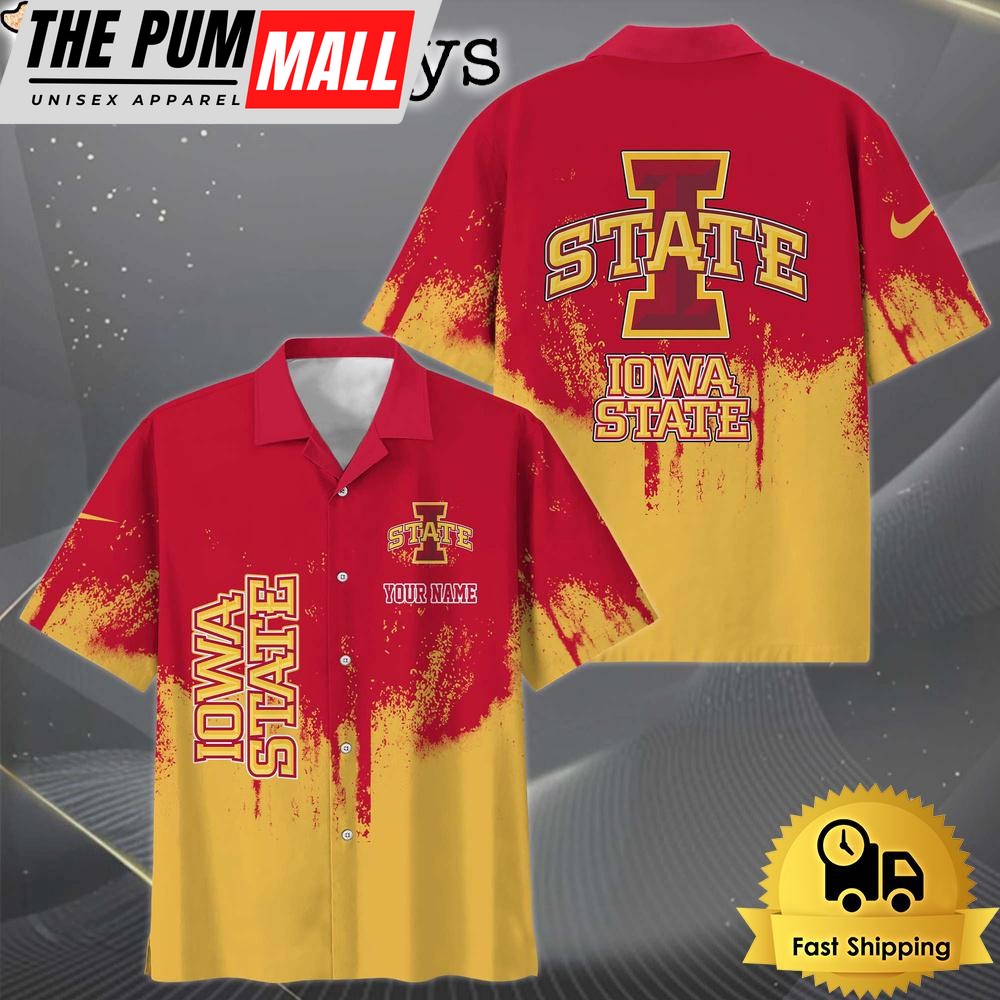 NCAA Iowa State Cyclones Paint Splatter Custom Hawaiian Shirt