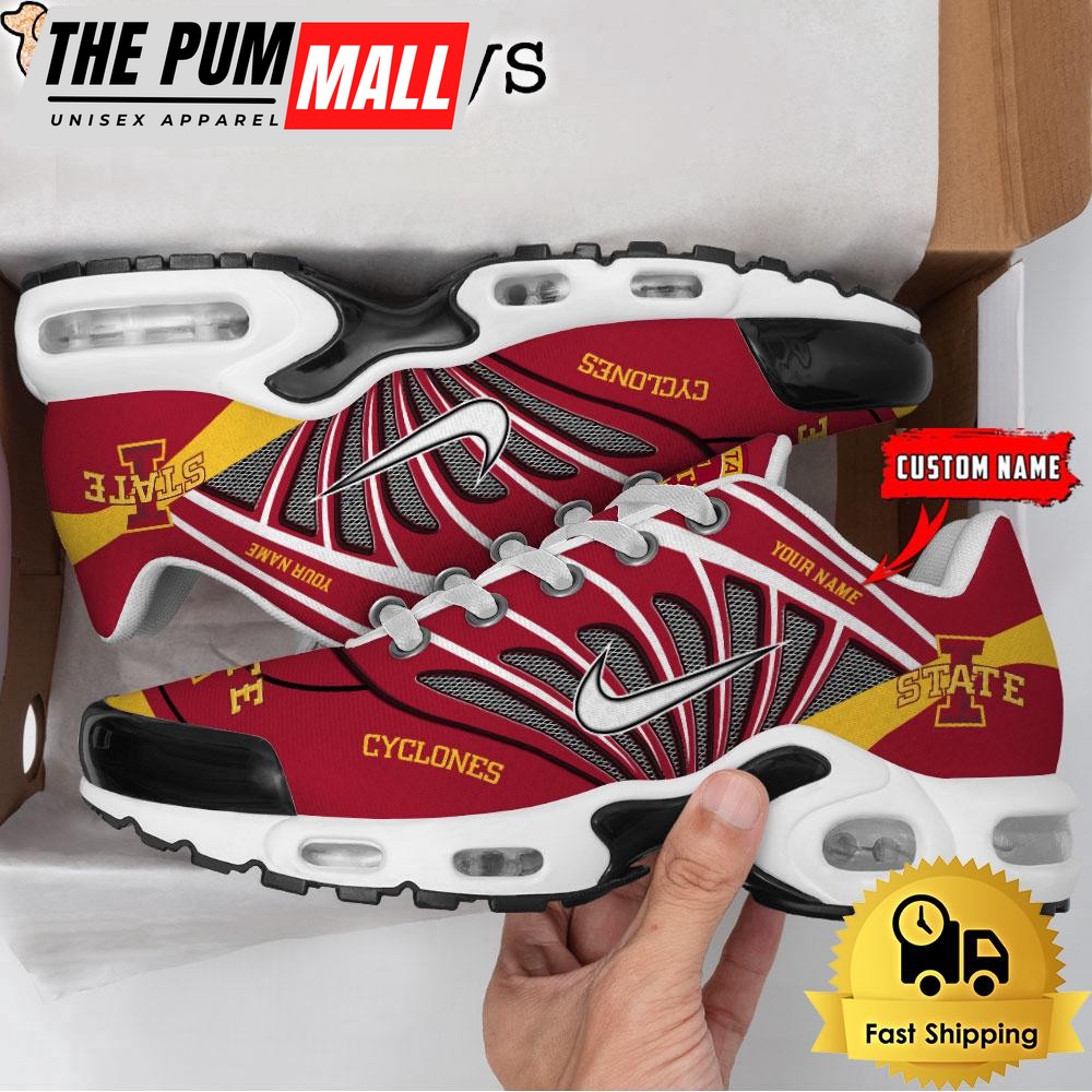 NCAA Iowa State Cyclones Sport Football Logo Custom Air Max Plus Shoes