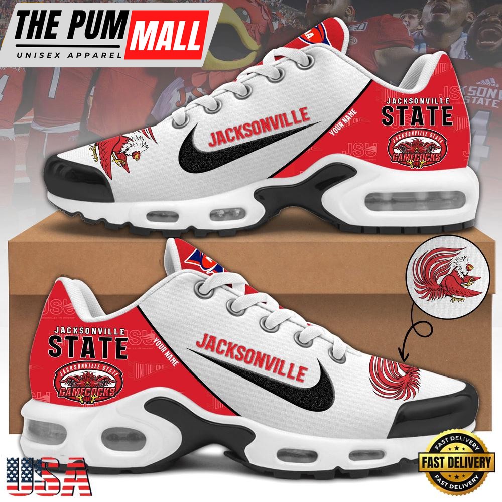 NCAA Jacksonville State Football Mascot Symbol Custom Name New Design Air Max Plus Shoes