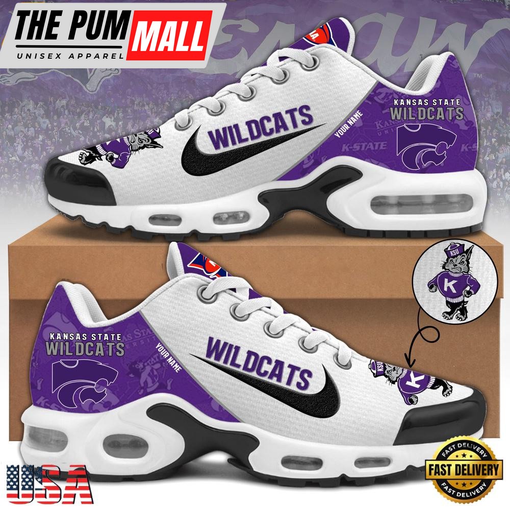 NCAA Kansas State Wildcats Football Mascot Symbol Custom Name New Design Air Max Plus Shoes