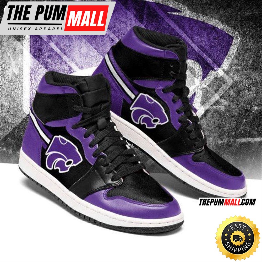 NCAA Kansas State Wildcats Purple Black Air Jd 1 High Sneakers