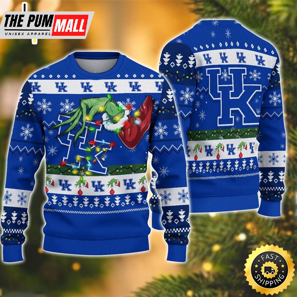 NCAA Kentucky Wildcats Grinch Christmas Ugly Sweater