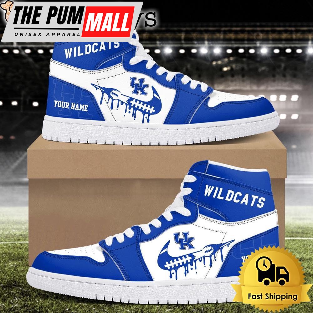 NCAA Kentucky Wildcats Grunge Style Custom Air Jd 1 Shoes