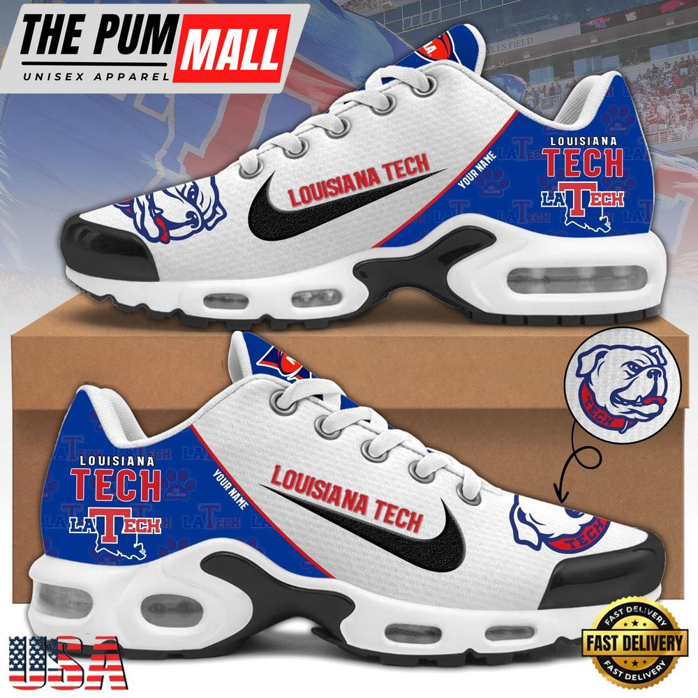 NCAA Louisiana Tech Football Mascot Symbol Custom Name New Design Air Max Plus Shoes