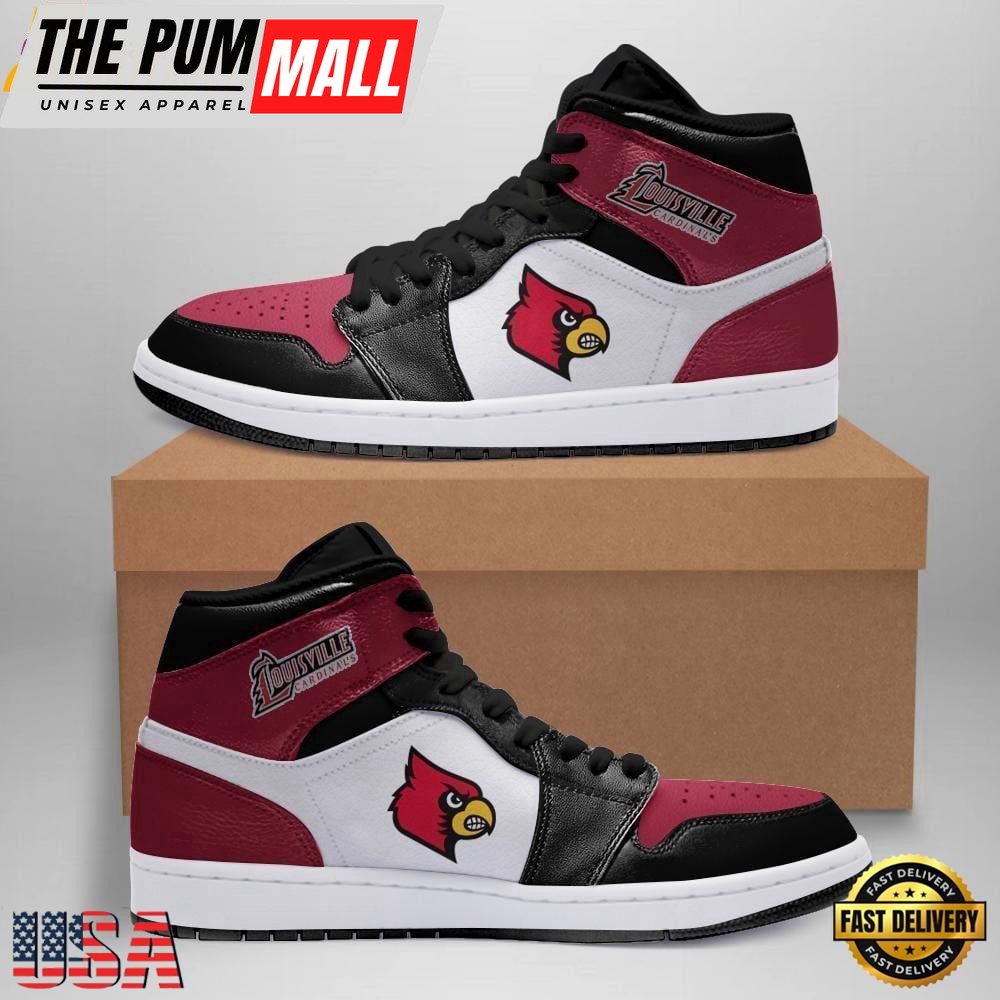 NCAA Louisville Cardinals Red Black Air Jd 1 High Sneakers For Men Women