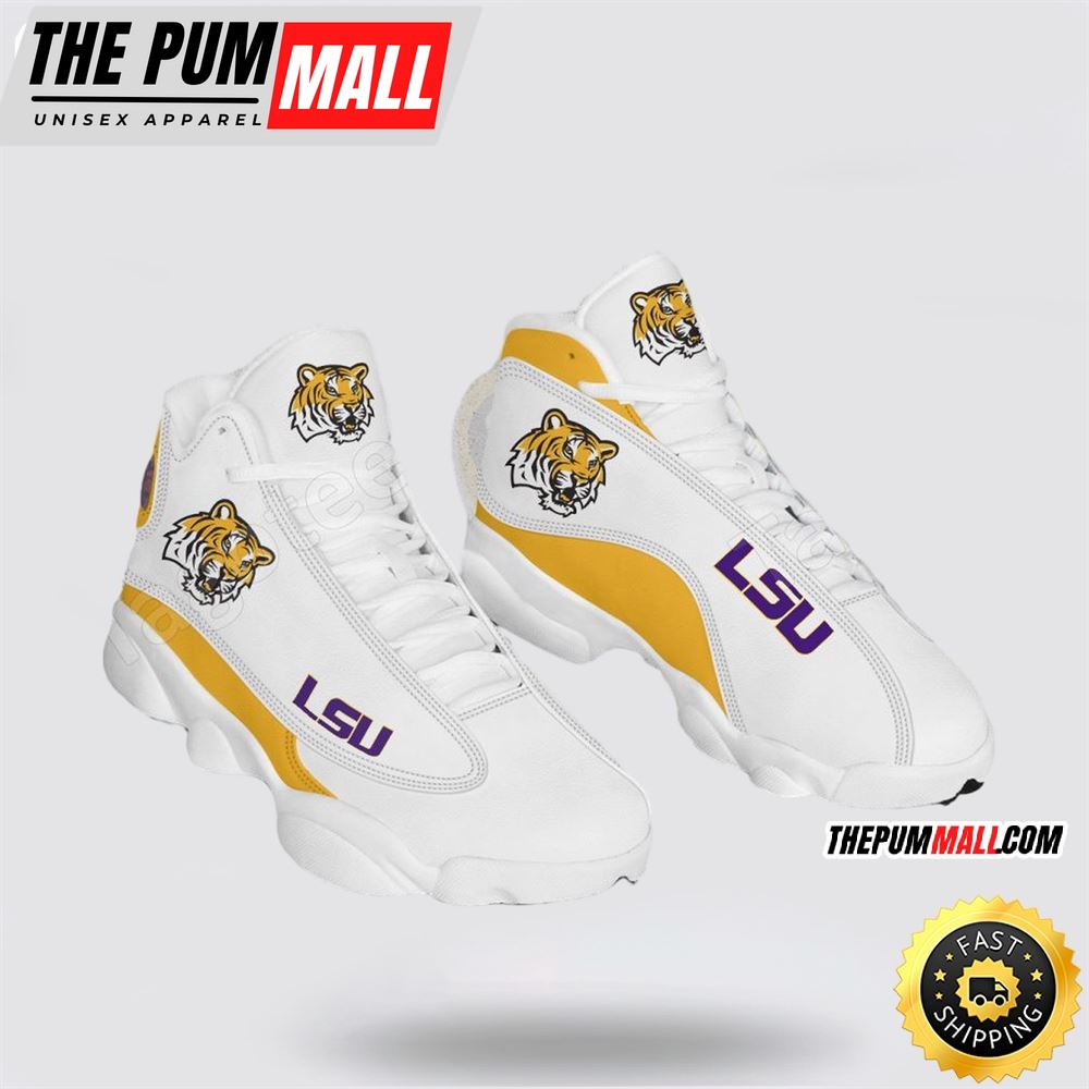 NCAA LSU Tigers Air Jd 13 Printed Logo JD 13