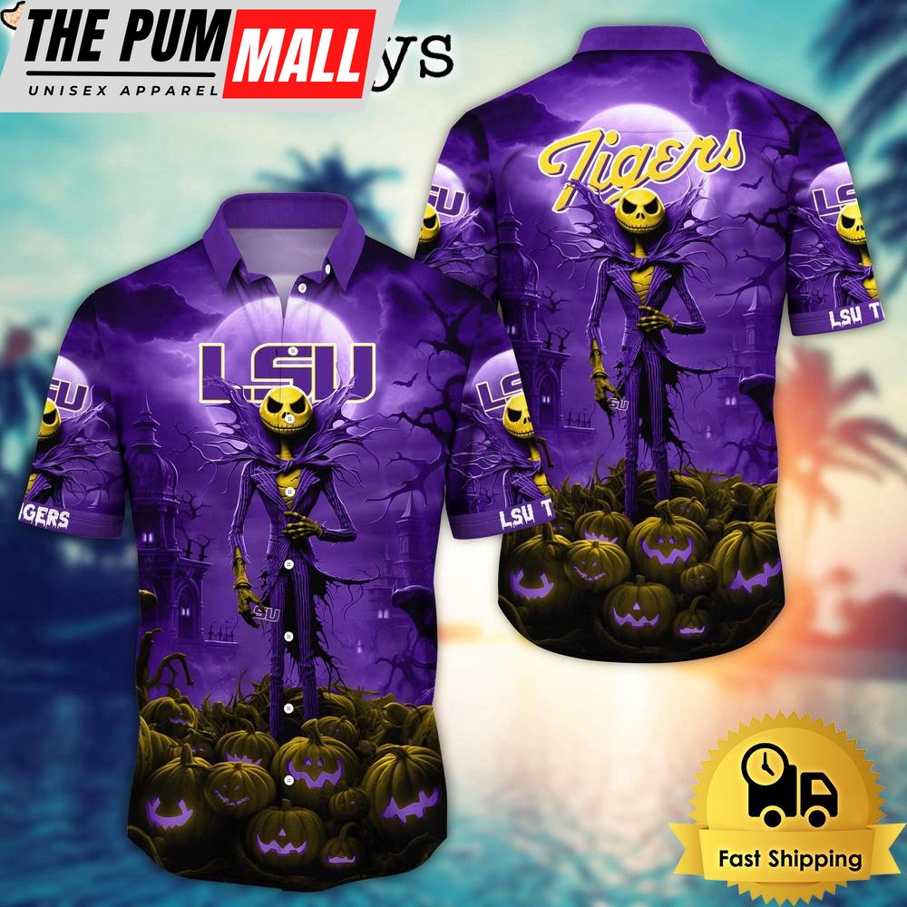 NCAA LSU TIGERS Halloween Jack Hawaiian Shirt