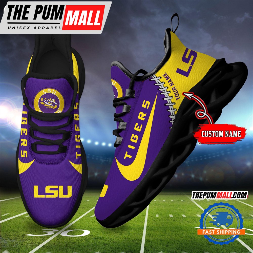 NCAA LSU Tigers New Season Design Max Soul Shoes Sport Sneaker