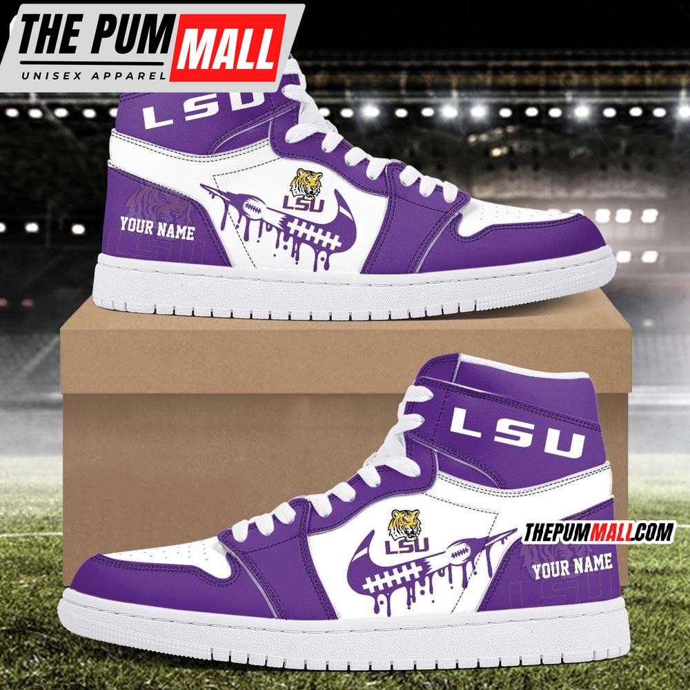 NCAA LSU Tigers Sport Team Personalized Air Jd 1 Hightop Shoes