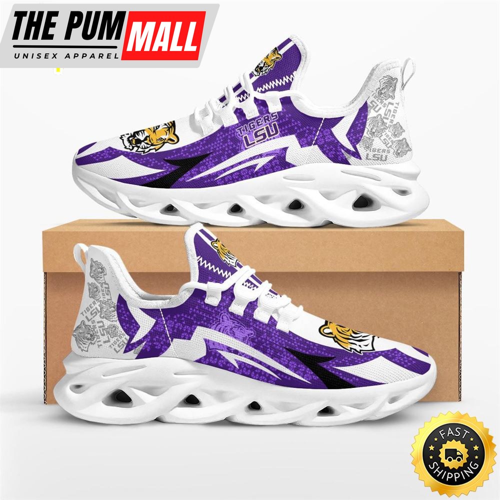 NCAA LSU Tigers Symbol Geometric Pattern Max Soul Shoes
