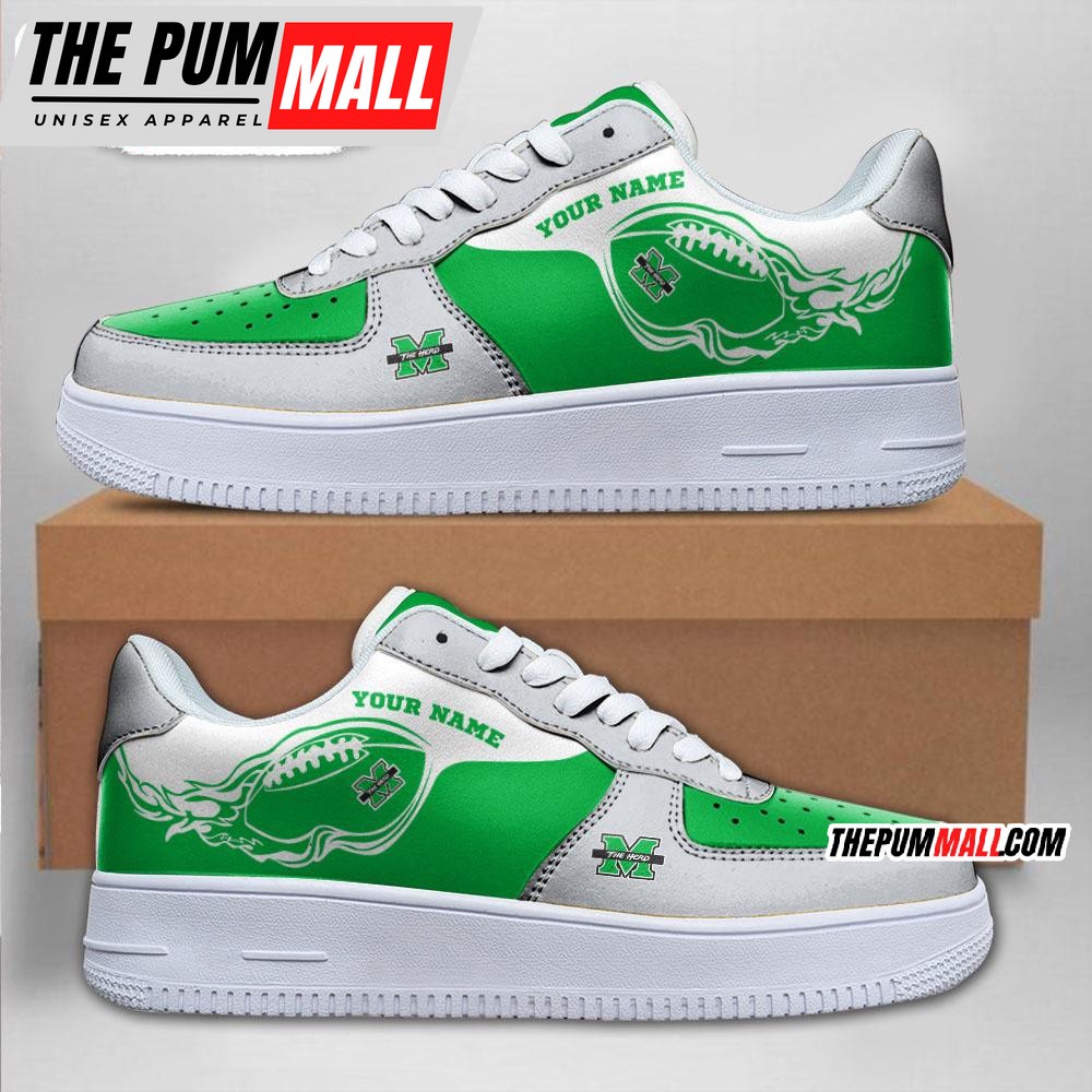 NCAA Marshall Thundering Herd Sporty Air Force 1 Shoes Sneaker