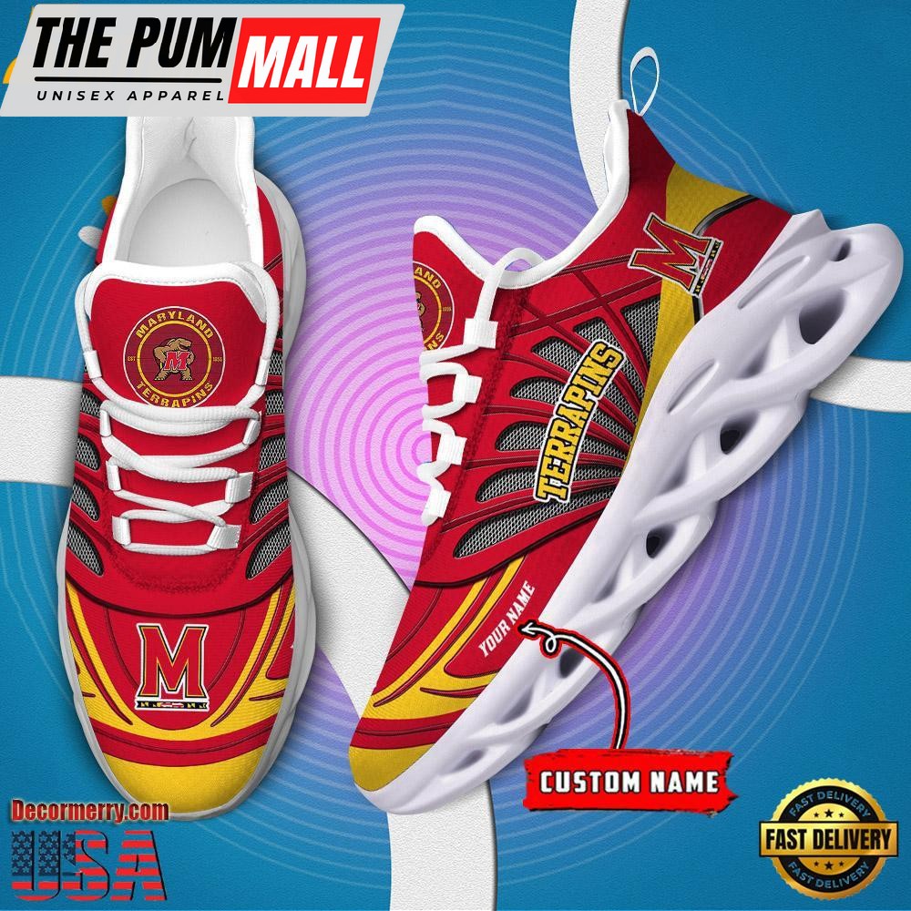 NCAA Maryland Terrapins Custom Name Design Max Soul Shoes Sneaker