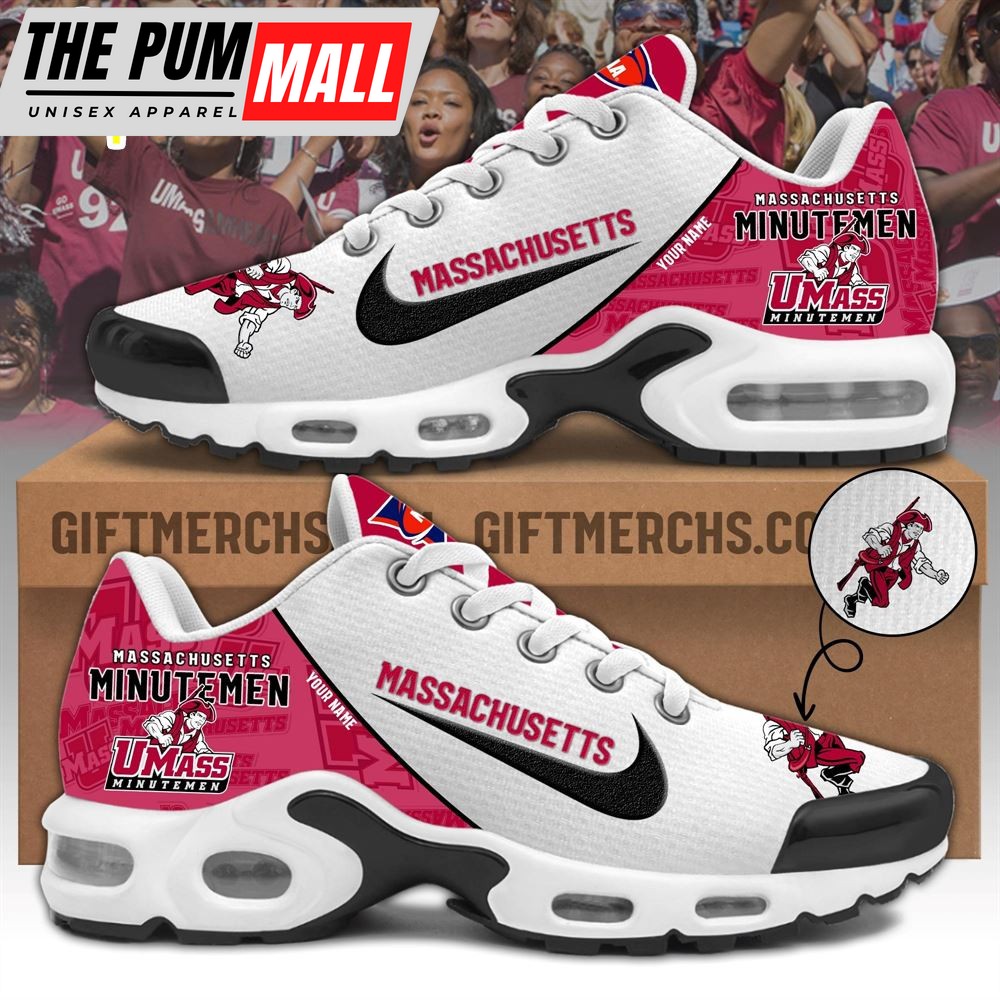 NCAA Massachusetts Minutemen Custom Name TN Shoes