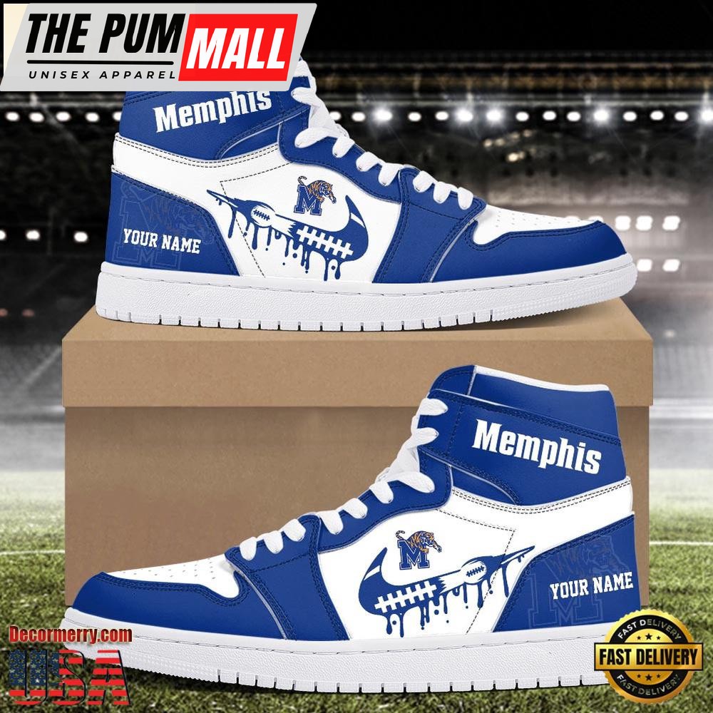 “NCAA Memphis Tigers Grunge Style Custom Air Jd 1 Shoes , Running Sneakers Shoes”