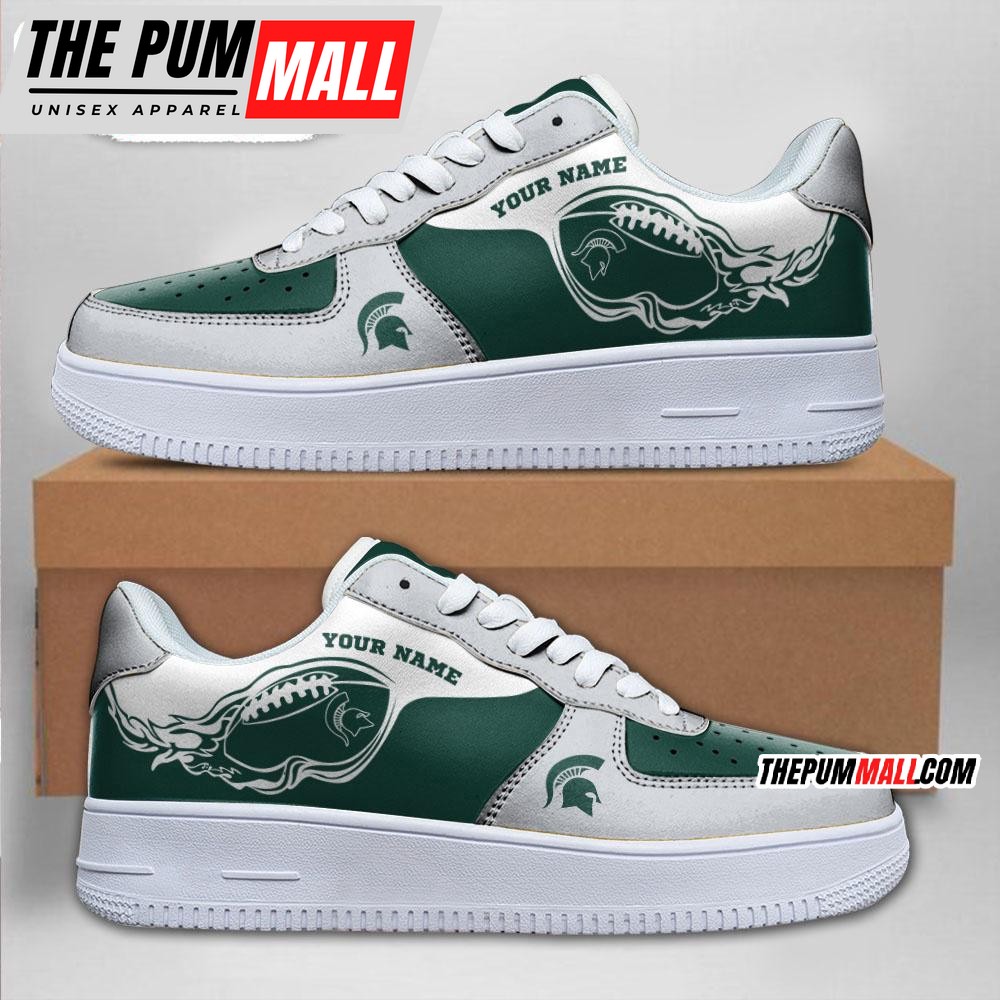 NCAA Michigan State Spartans Sporty Air Force 1 Shoes Sneaker