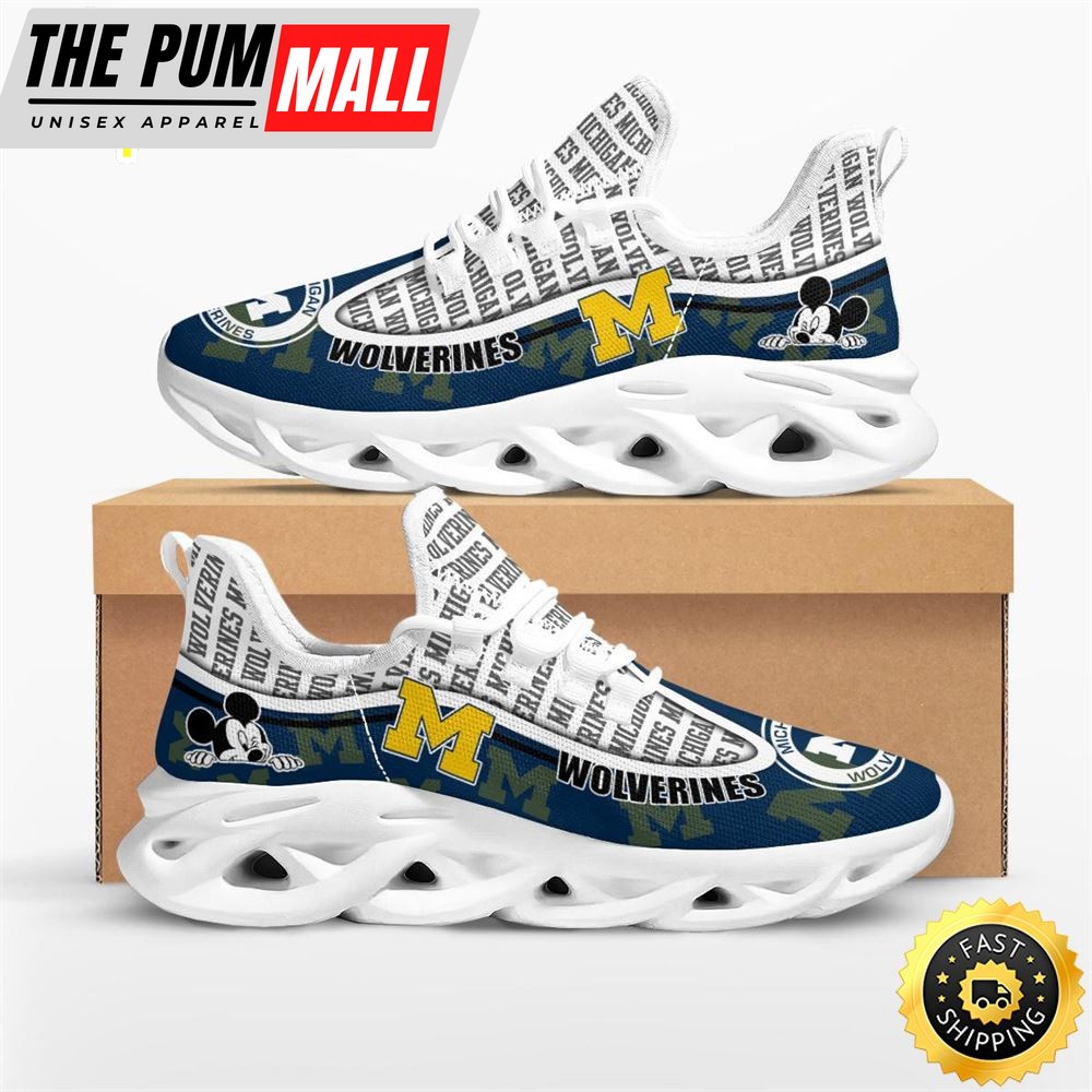 NCAA Michigan Wolverines Mickey Mouse Max Soul Shoes