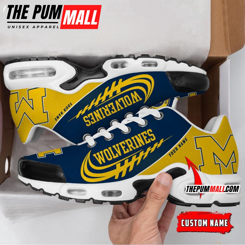 NCAA Michigan Wolverines Sport Team Custom Air Max Plus Shoes