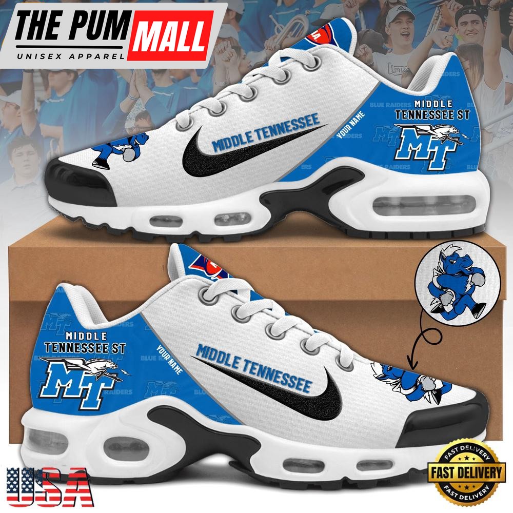 NCAA Middle Tennessee St Football Mascot Symbol Custom Name New Design Air Max Plus Shoes
