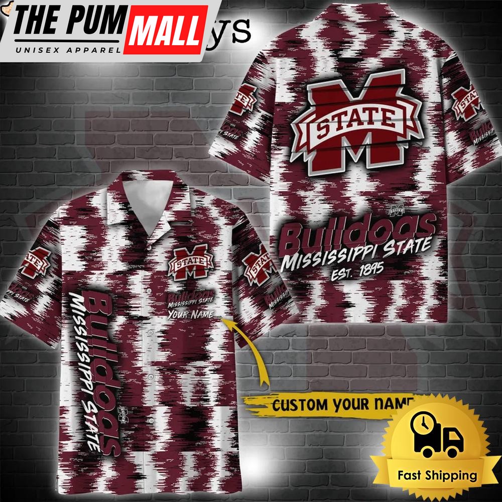 NCAA Mississippi State Bulldogs Custom Ikat Hawaiian Shirt