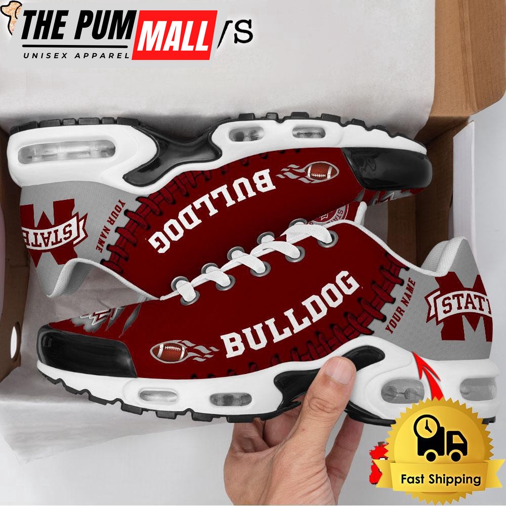 NCAA Mississippi State Bulldogs Football Custom Air Max Plus Shoes