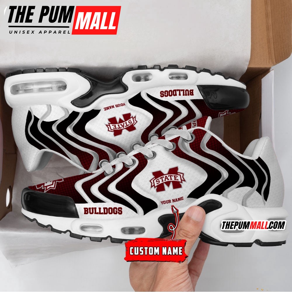 NCAA Mississippi State Bulldogs Logo Football Team Design Air Max Plus Shoes