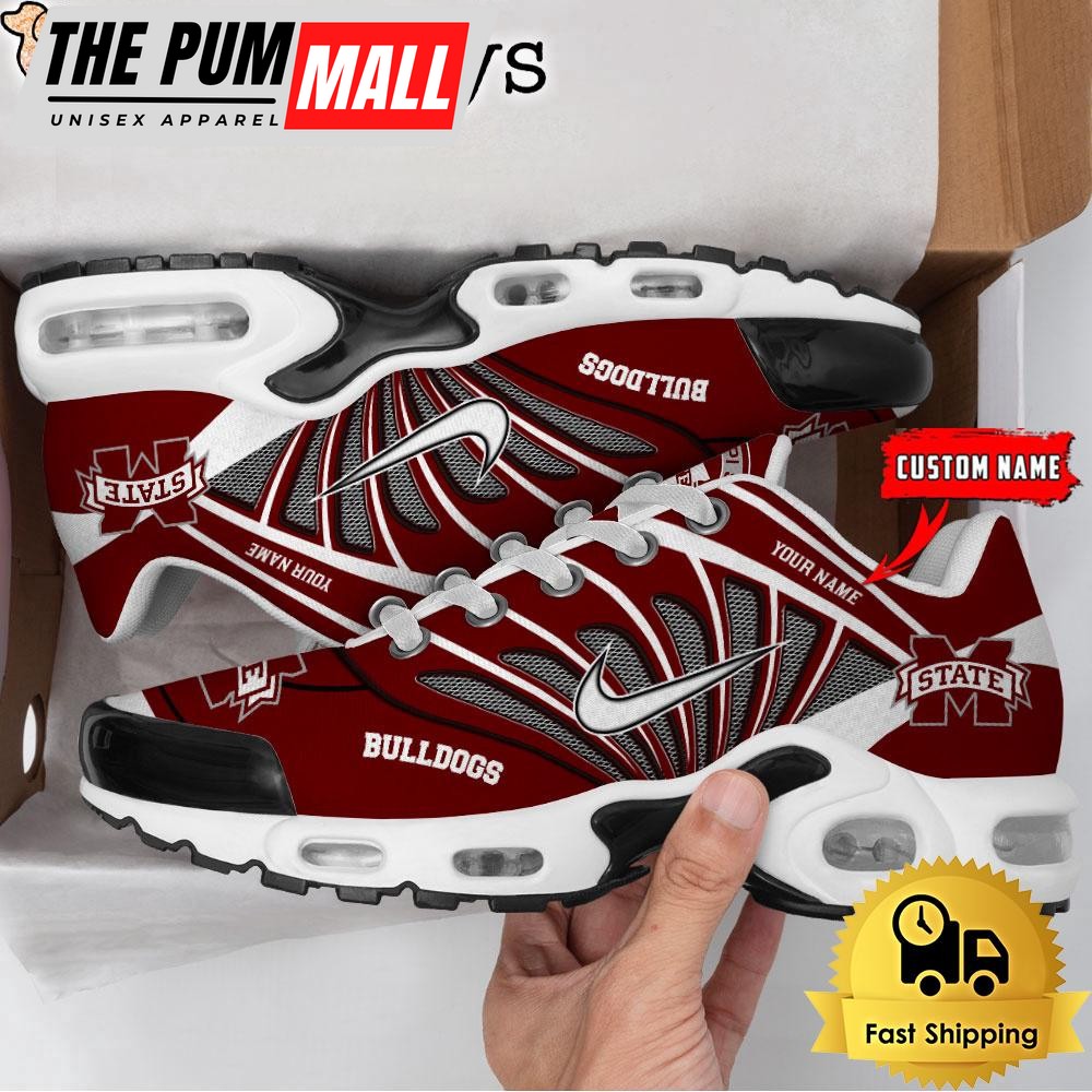 NCAA Mississippi State Bulldogs Sport Football Logo Custom Air Max Plus Shoes