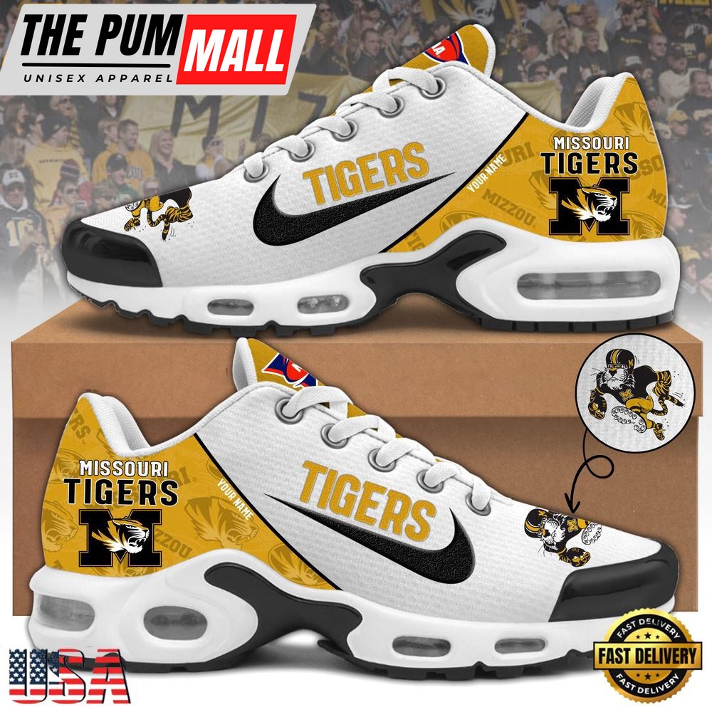 NCAA Missouri Tigers Football Mascot Symbol Custom Name New Design Air Max Plus Shoes