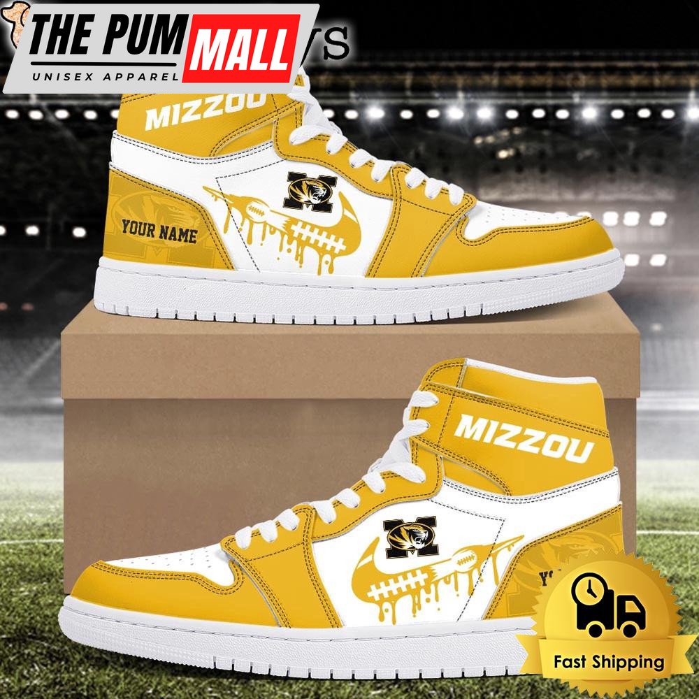 NCAA Missouri Tigers Grunge Style Custom Air Jd 1 Shoes