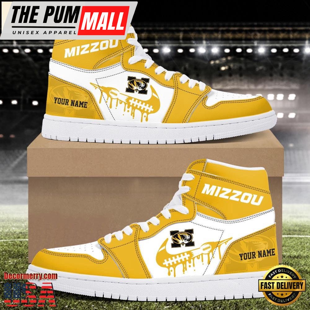 NCAA Missouri Tigers Grunge Style Custom Air Jd 1 Shoes , Running Sneakers Shoes