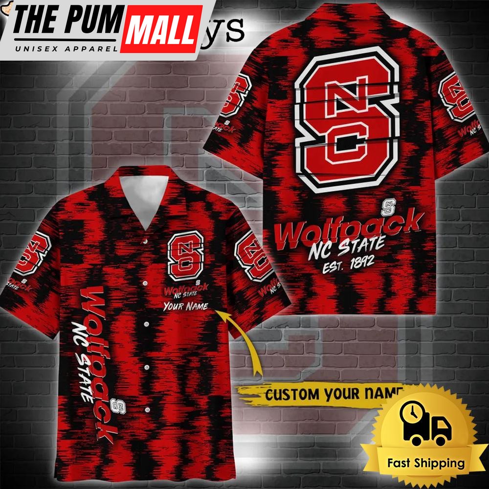 NCAA NC State Wolfpack Custom Ikat Hawaiian Shirt