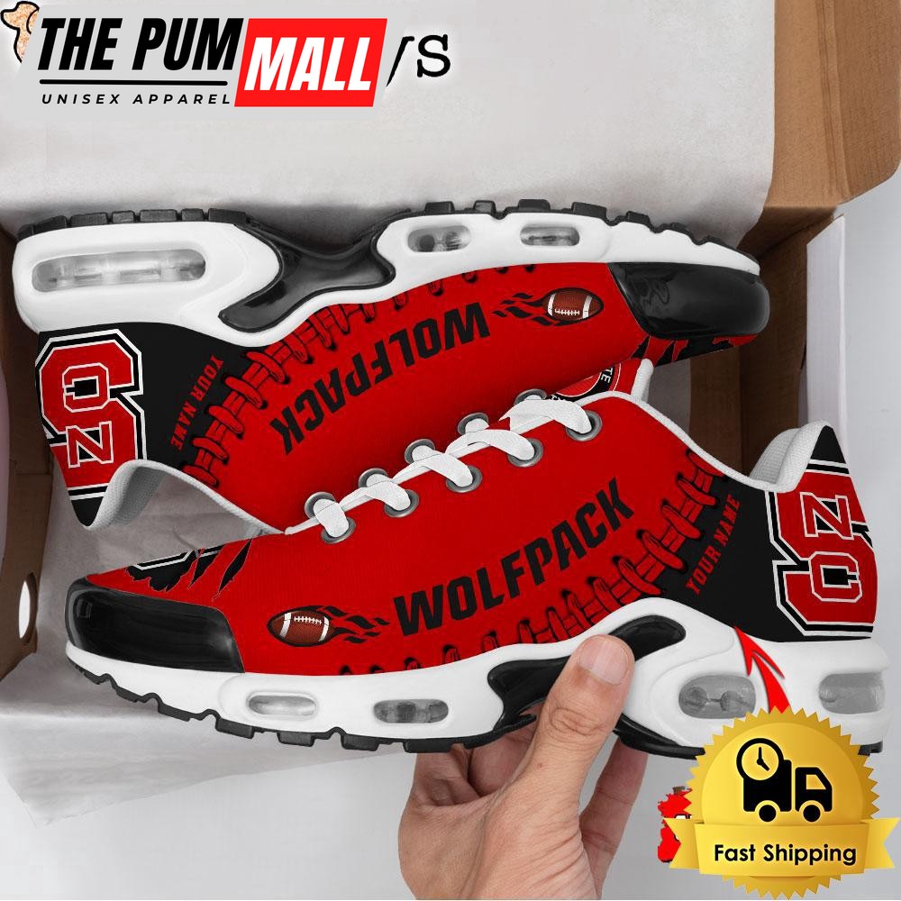 NCAA NC State Wolfpack Football Custom Air Max Plus Shoes