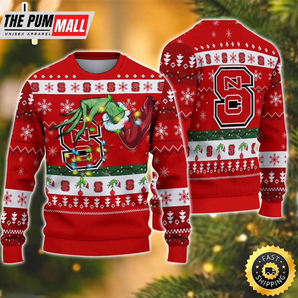 NCAA NC State Wolfpack Grinch Christmas Ugly Sweater
