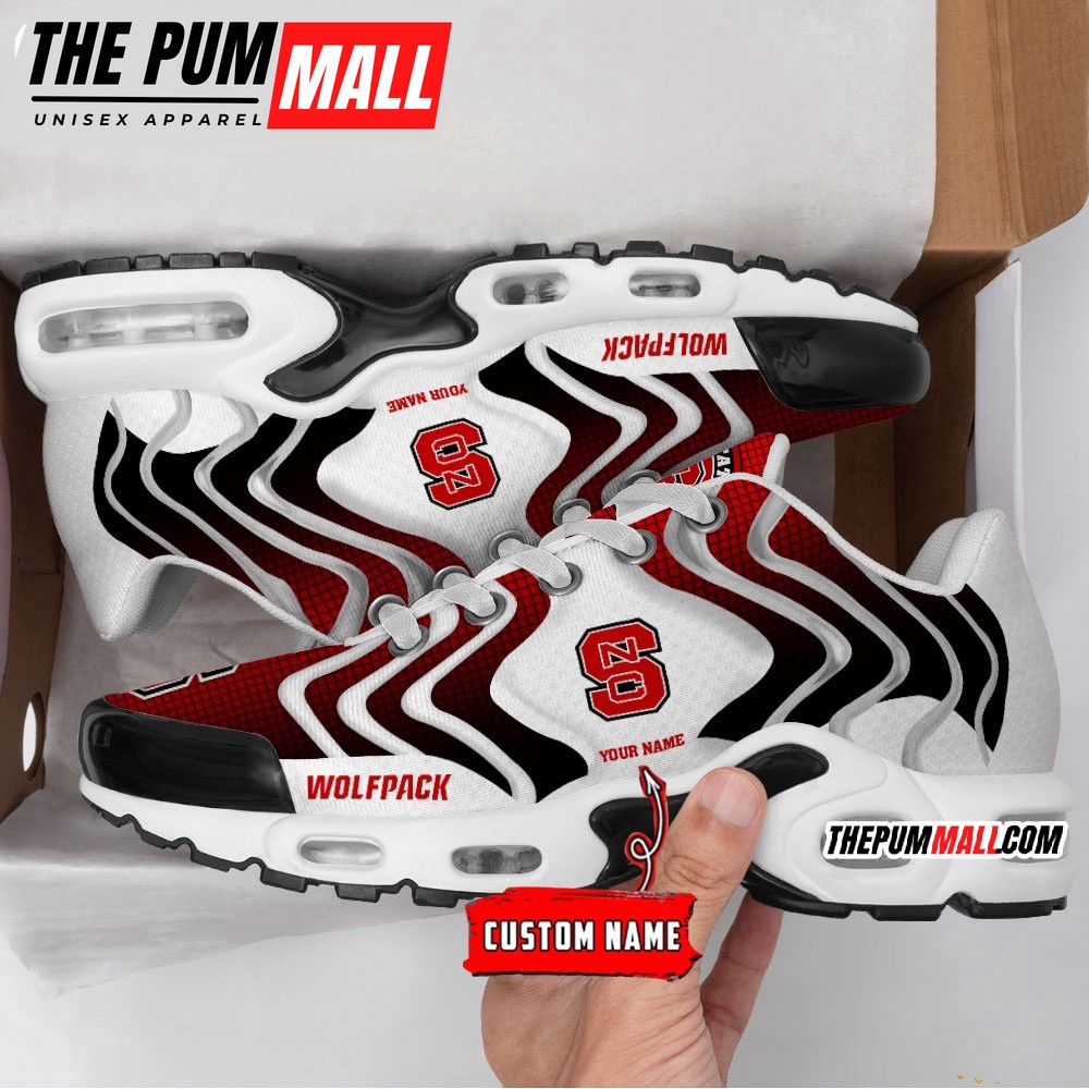 NCAA NC State Wolfpack Logo Football Team Design Air Max Plus Shoes