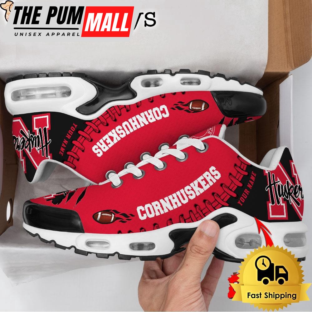 NCAA Nebraska Cornhuskers Football Custom Air Max Plus Shoes
