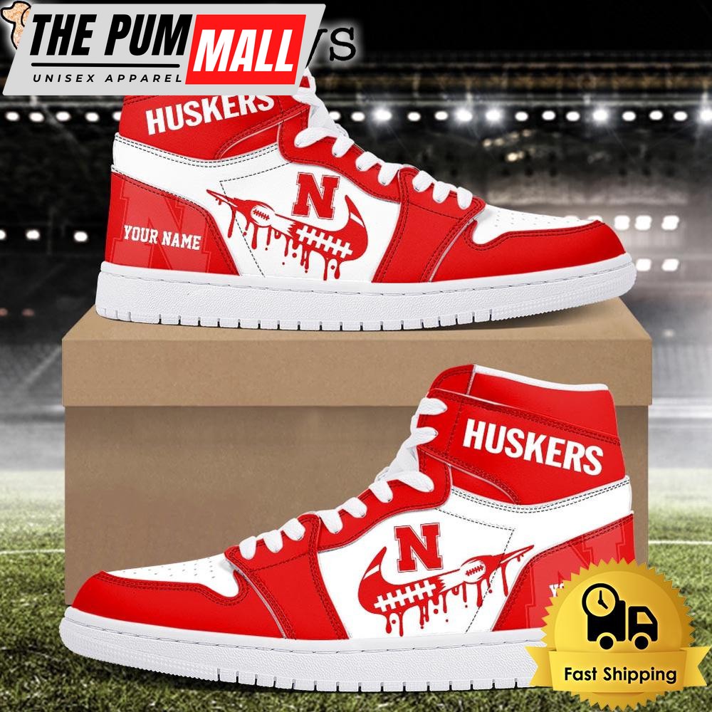 NCAA Nebraska Cornhuskers Grunge Style Custom Air Jd 1 Shoes