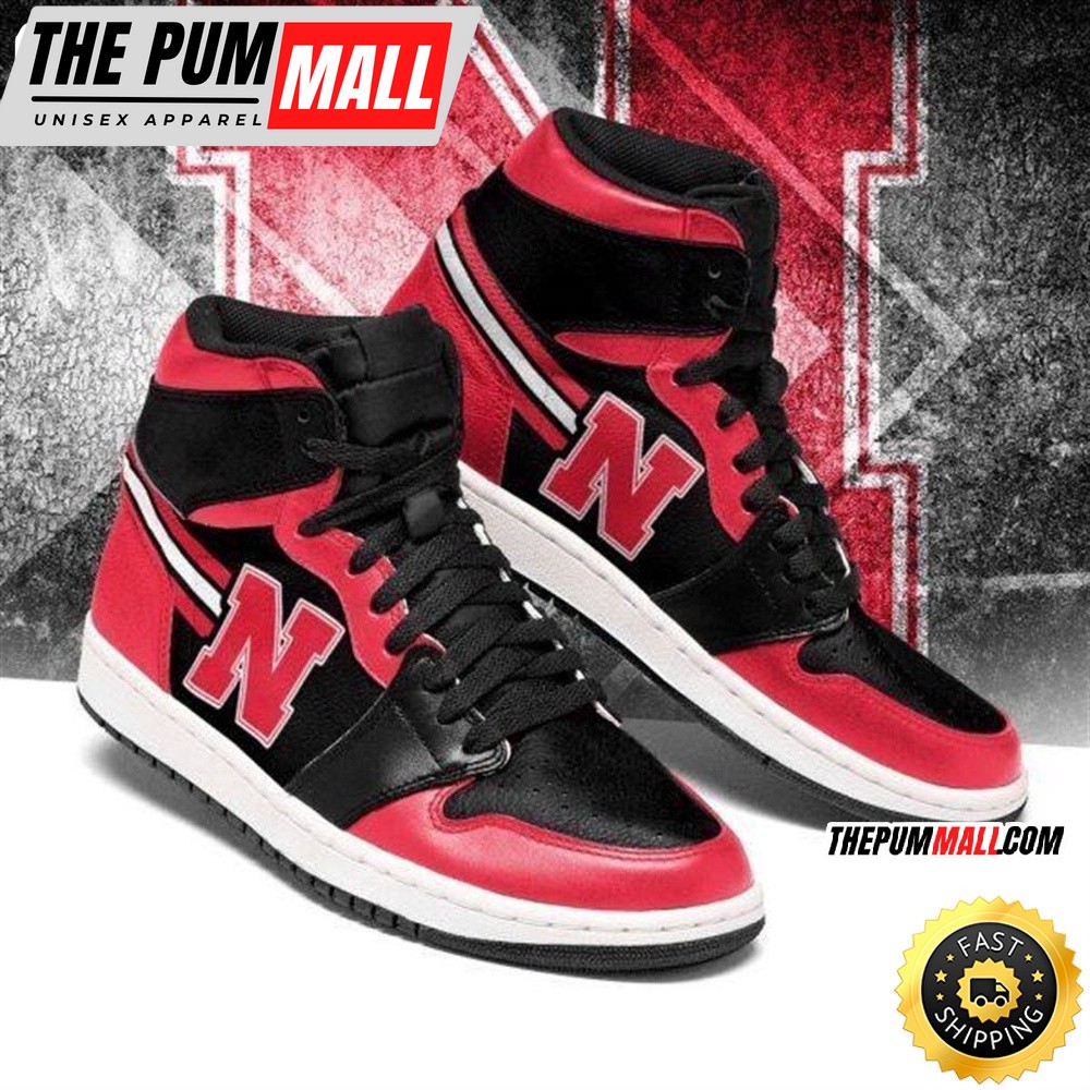 NCAA Nebraska Cornhuskers Red Black Air Jd 1 High Sneakers