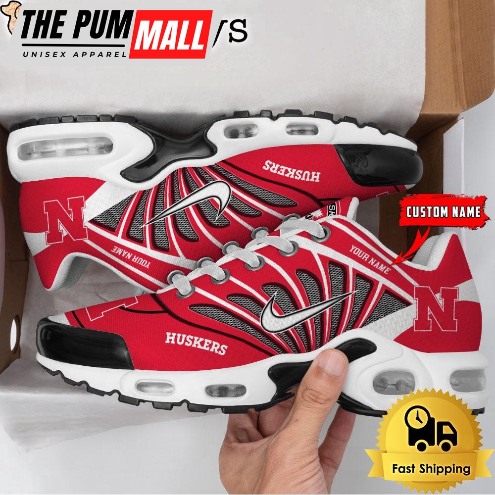 NCAA Nebraska Cornhuskers Sport Football Logo Custom Air Max Plus Shoes