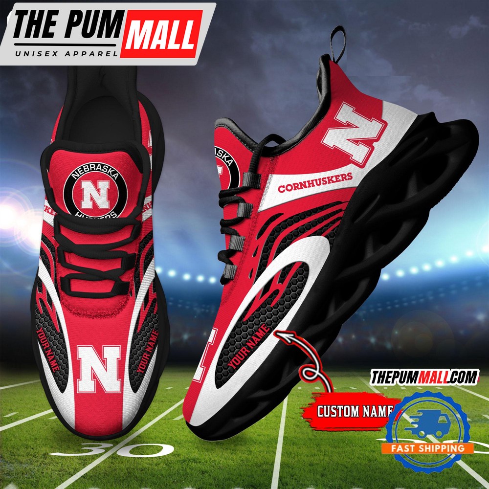 NCAA Nebraska Cornhuskers Sport Team New Design Max Soul Shoes Sneaker