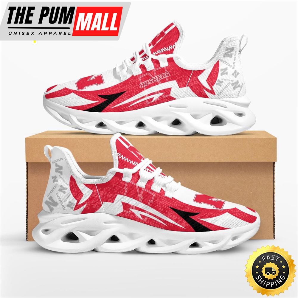 NCAA Nebraska Cornhuskers Symbol Geometric Pattern Max Soul Shoes