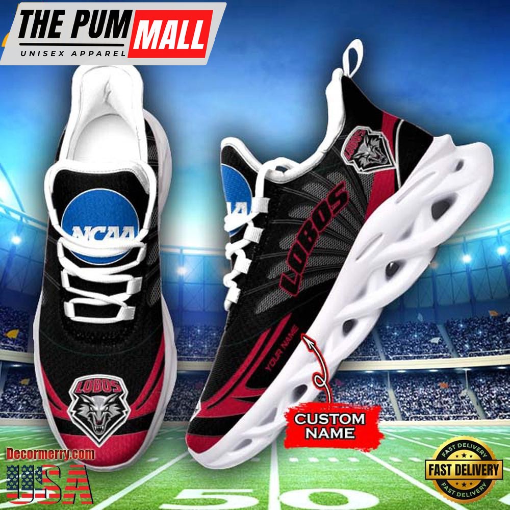 NCAA New Mexico Lobos Custom Name Design Max Soul Shoes Sneakers